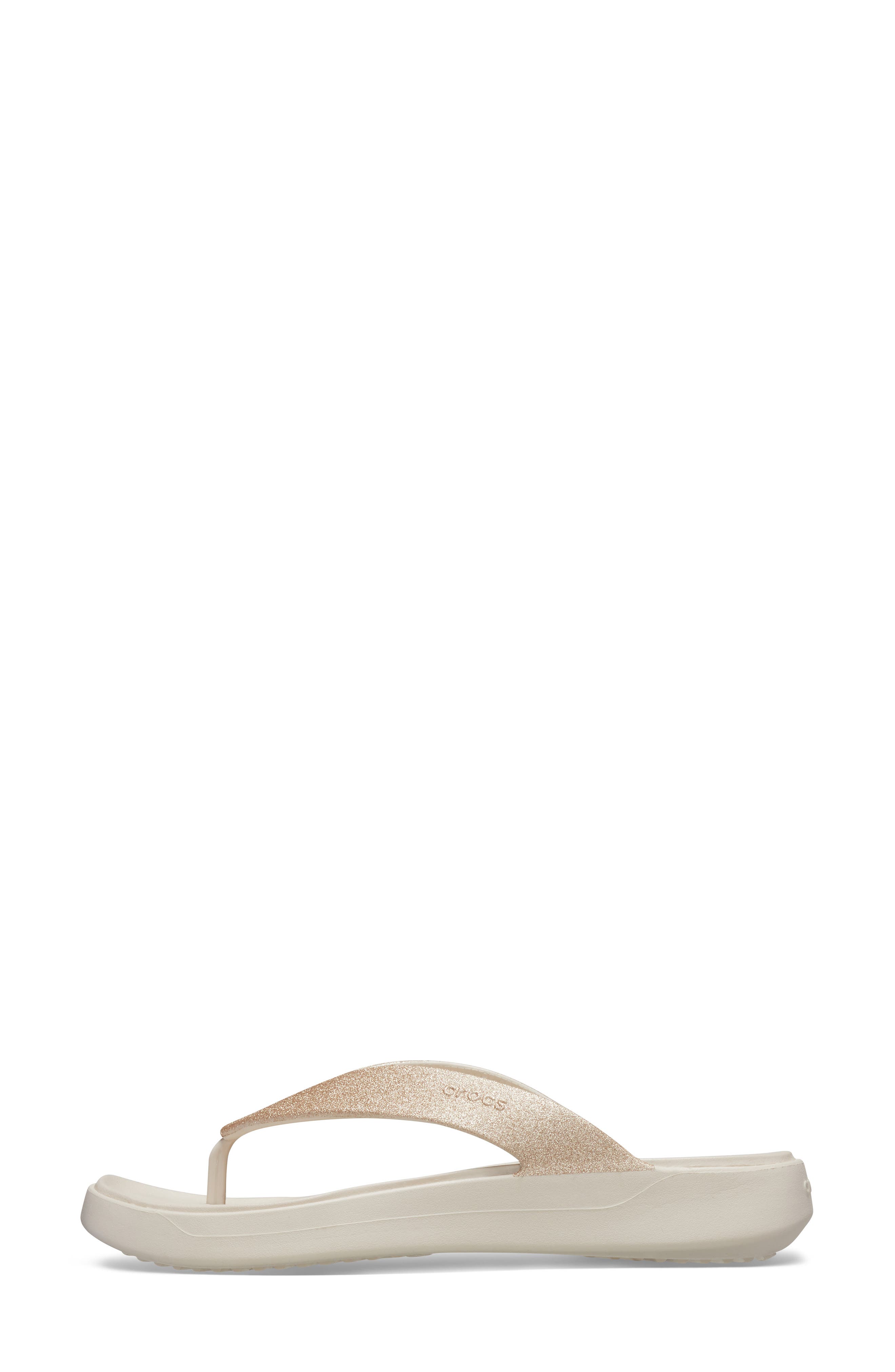 CROCS Getaway Glitter Flip Flop, Alternate, color, Stucco