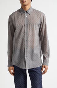 Dries Van Noten Caper Print Cotton Poplin Button-Up Shirt