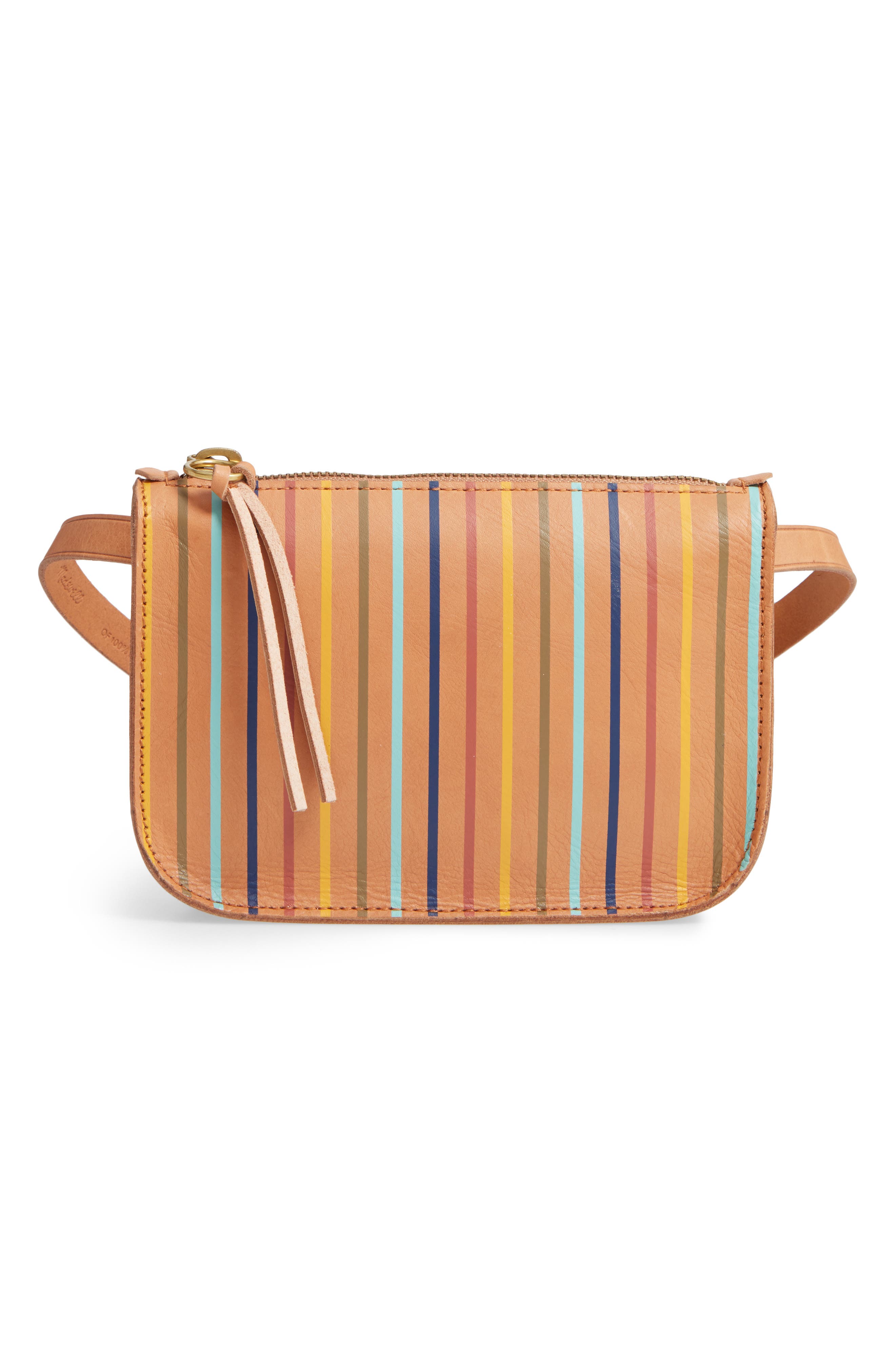 Madewell The Simple Rainbow Stripe Pouch Belt Bag, Main, color, 