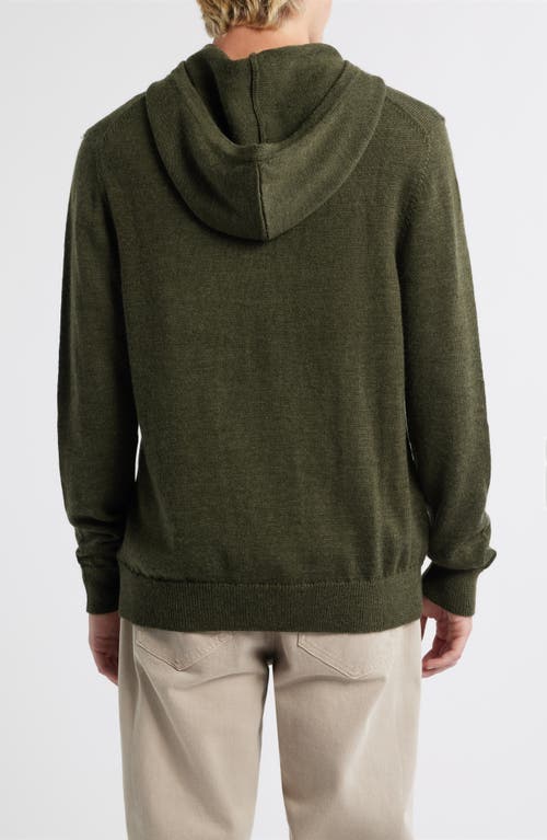 Alex Crane Campo Hooded Merino Wool Sweater In Green