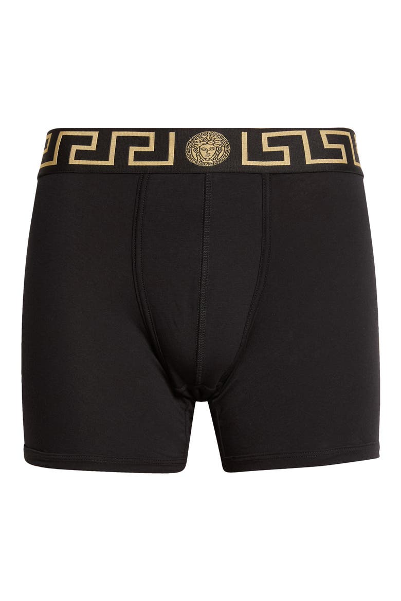 Grecca Band Boxer Briefs, Main, color, BLACK GOLD GREEK KEY