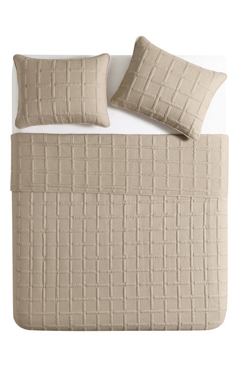 Square Solid 3-Piece Quilt Set