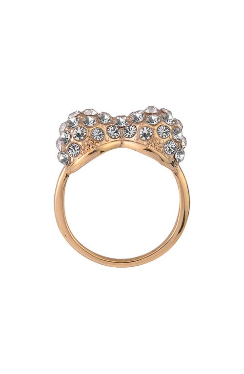 Laundry By Shelli Segal Pavé Heart Cocktail Ring In Gold
