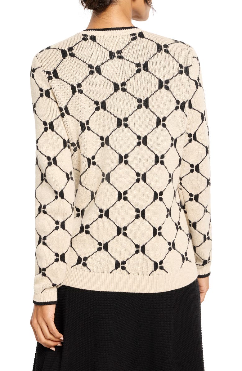 NIC+ZOE Geo Argyle Sweater, Alternate, color, Neutral Multi