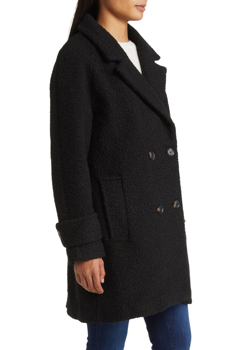 BCBGeneration Double Breasted Bouclé Coat, Alternate, color, 