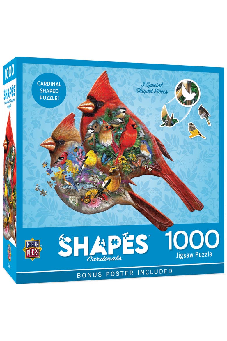 Cardinals 1000 Piece Shaped Puzzle, Main, color, Multicolor