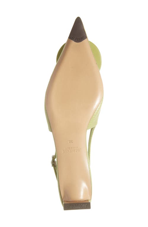 Jacquemus 40mm The Low Duelo Slingback Pumps In Green 550