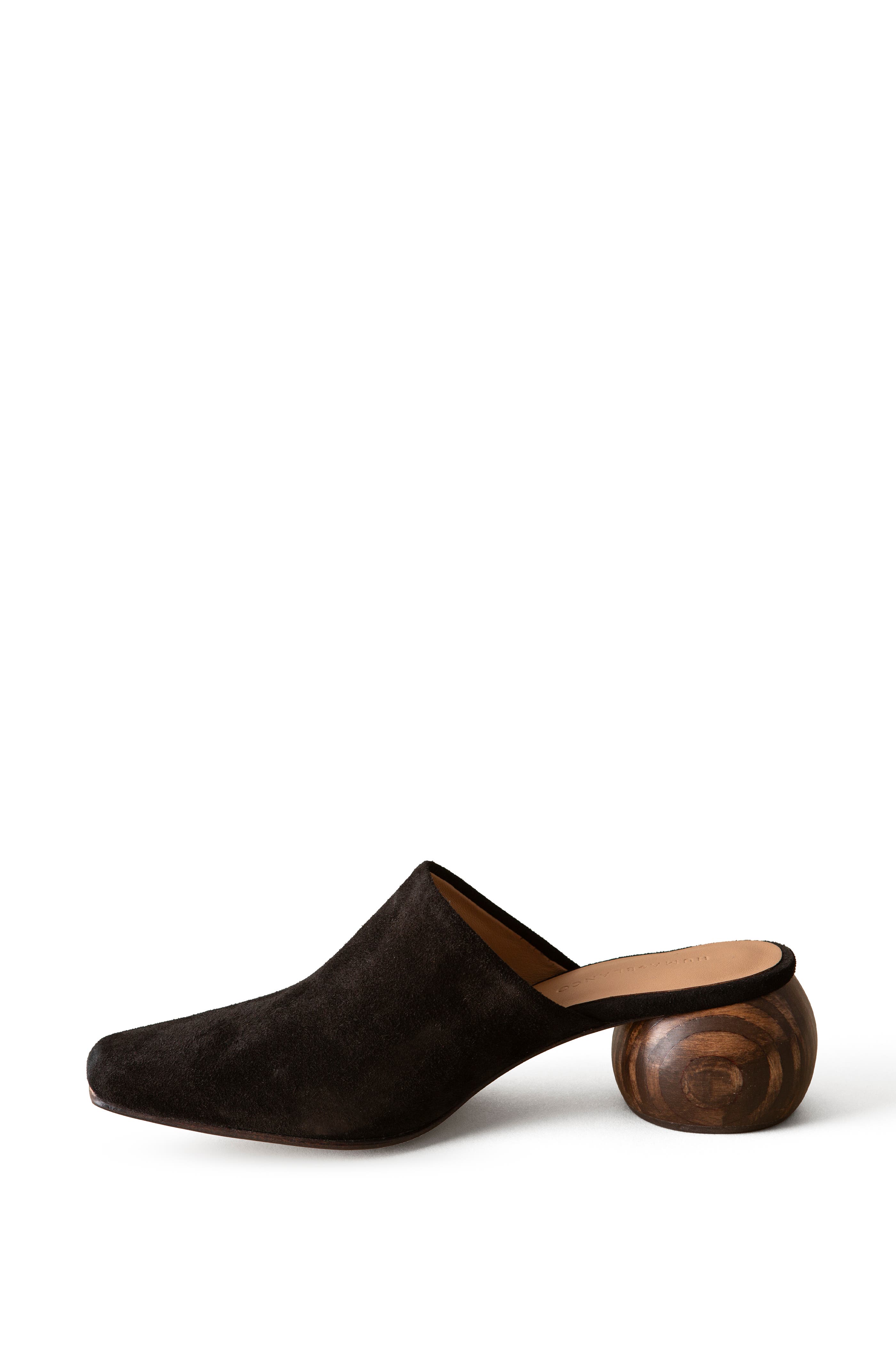 Huma Blanco Mina Mule, Alternate, color, Coal Suede