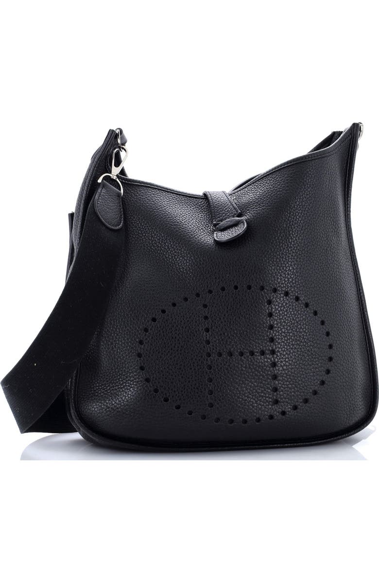 Pre-Owned Hermes Evelyne Bag Gen III Clemence GM, Alternate, color, Noir