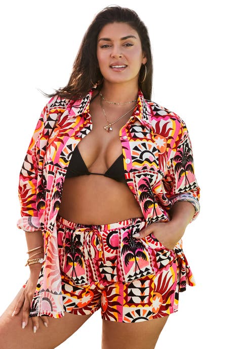 Cotton Beach Shirt Cover Up (Plus Available)
