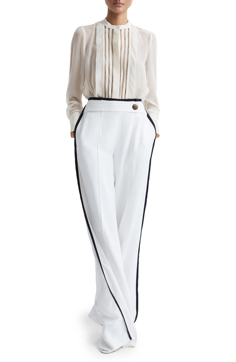 Reiss Noa Mesh Inset Blouse, Alternate, color,