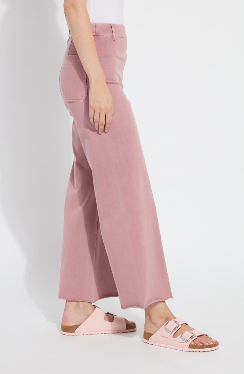 Lysse 'Lyssentials Erin High Waist Ankle Wide Leg Denim Jeans, Alternate, color, Mauve