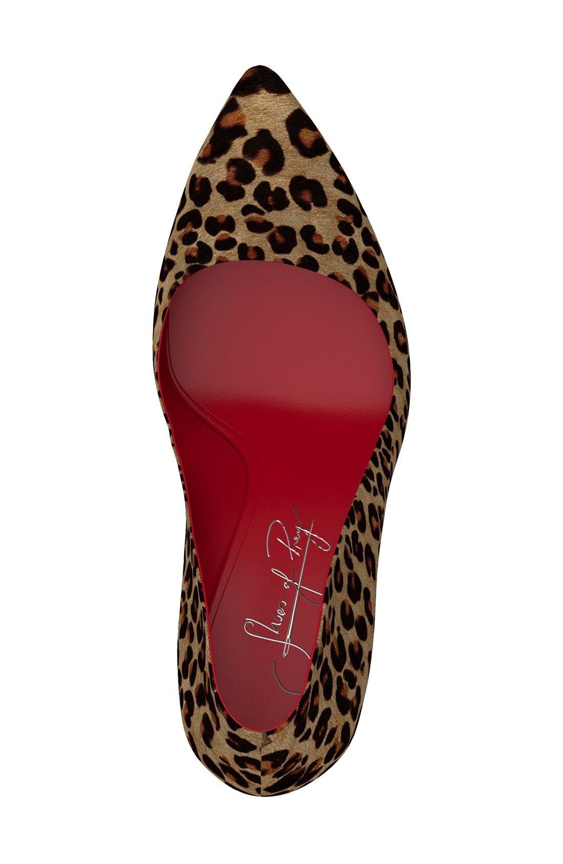 Shoes of Prey Genuine Calf Hair Pointy Toe Pump, Alternate, color, 