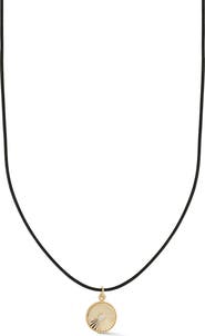 Ember Fine Jewelry 14k Gold Diamond Medallion Cord Necklace