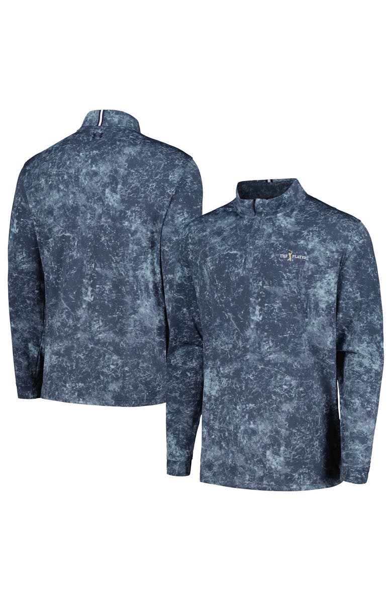 Under Armour Men's Under Armour Navy THE PLAYERS Playoff 3.0 Print Quarter-Zip Top, Main, color, 