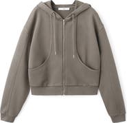 MANGO Seamed Terry Zip Hoodie