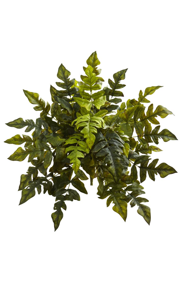 NEARLY NATURAL 24-in Holly Fern Artificial Plant, Main, color, Green