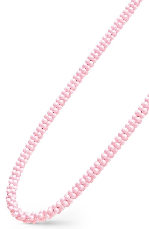 Lagos Pink Caviar Ceramic Beaded Necklace In Pink