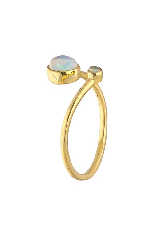 Ys Gems Bezel Set Opal Bypass Ring