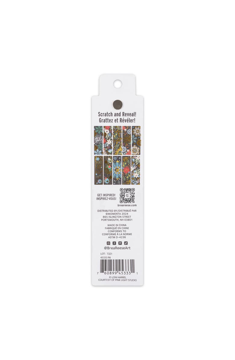 Brea Reese Scratch Art Bookmark Kit Art Deco Holiday 10 Bookmarks, Alternate, color, 