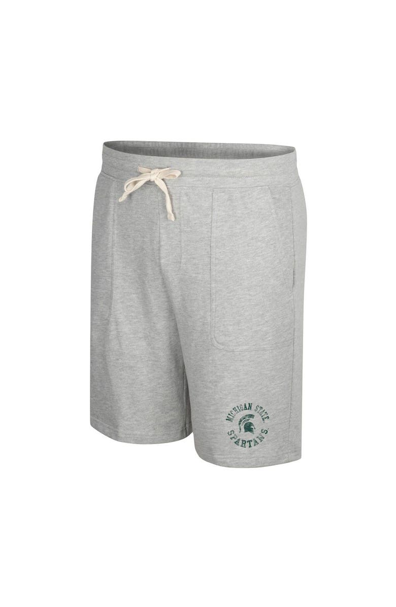 COLOSSEUM Men's Colosseum Heather Gray Michigan State Spartans Love To Hear This Terry Shorts, Alternate, color, Heather Gray