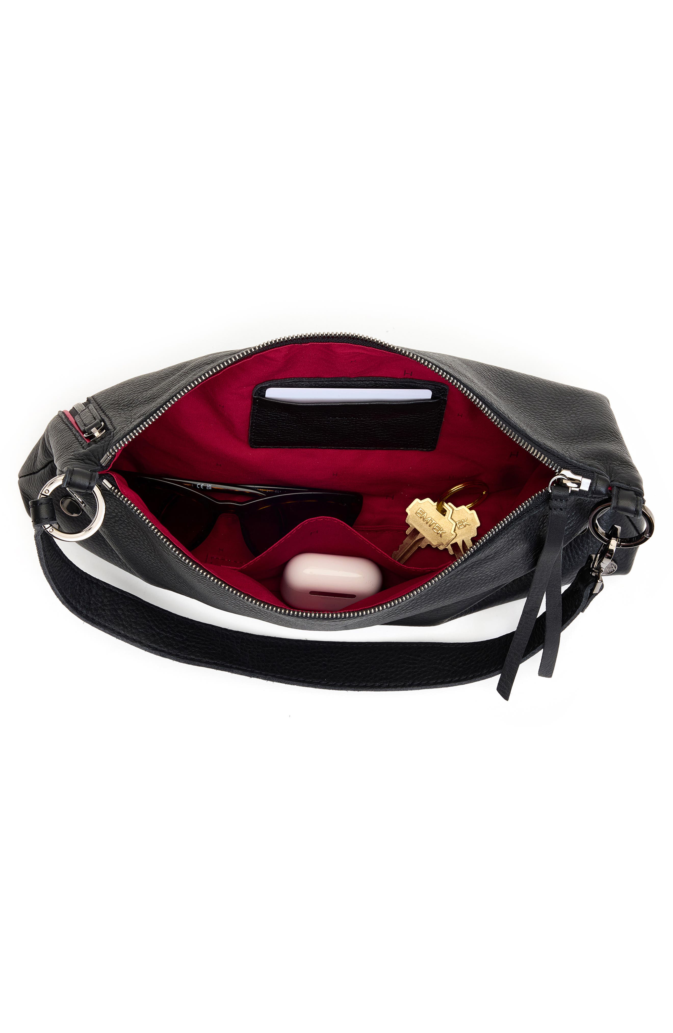 HAMMITT Kyle Shoulder Bag, Alternate, color, Black/ Gunmetal