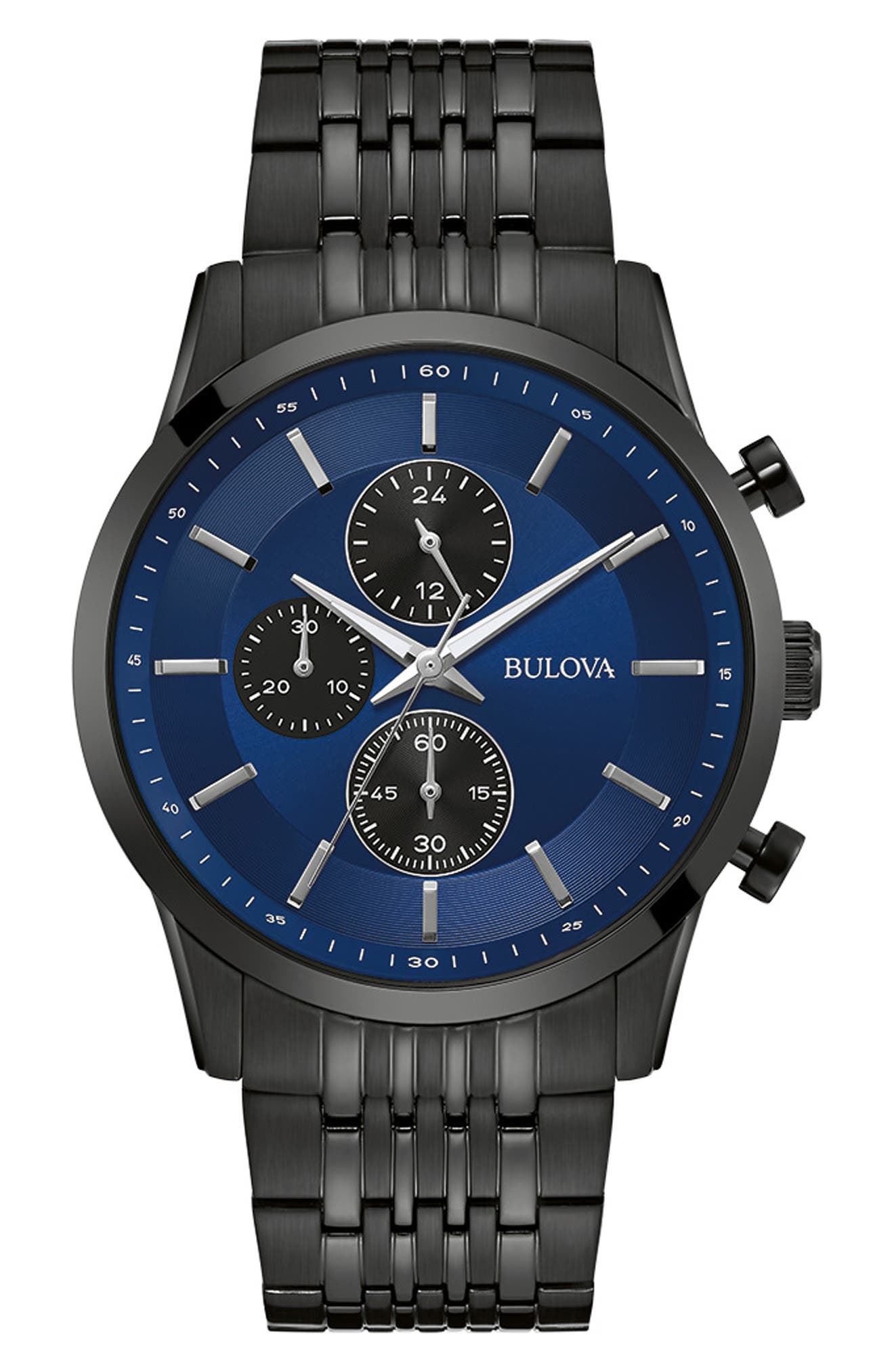 BULOVA Stainless Steel Chronograph Quartz Bracelet Watch, 42mm