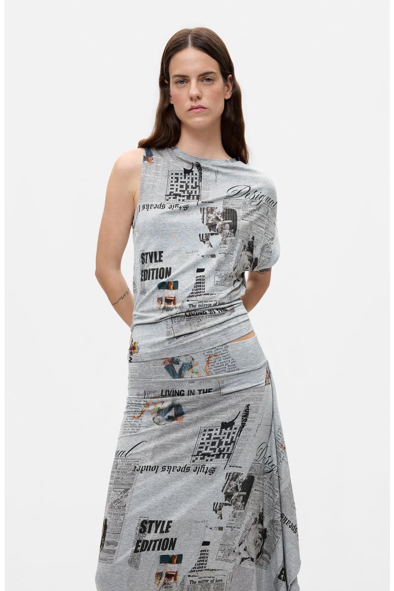 Handkerchief Hem Skirt, Alternate, color, GRAY