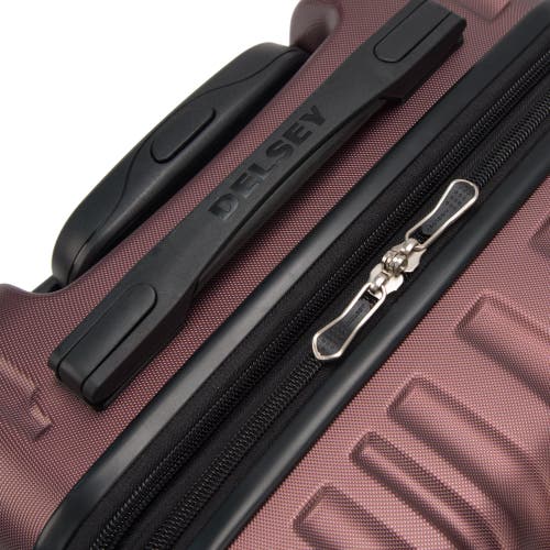 Delsey Paris Alexis Hardside 25-inch Medium Checked Expandable Spinner Luggage In Burgundy