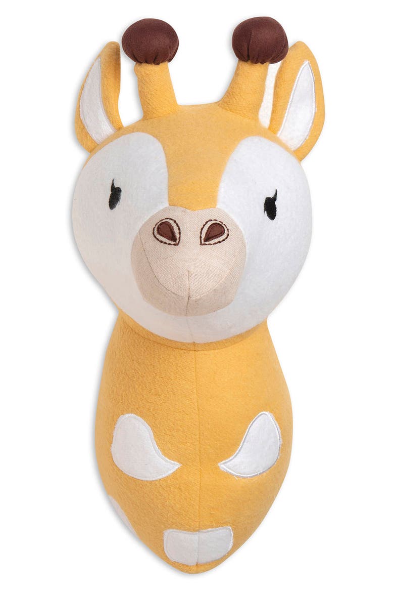 Safari Animal Plush Head Wall Art, Alternate, color, YELLOW/ WHITE