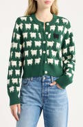 ROWING BLAZERS Cropped Sheep Cotton Cardigan