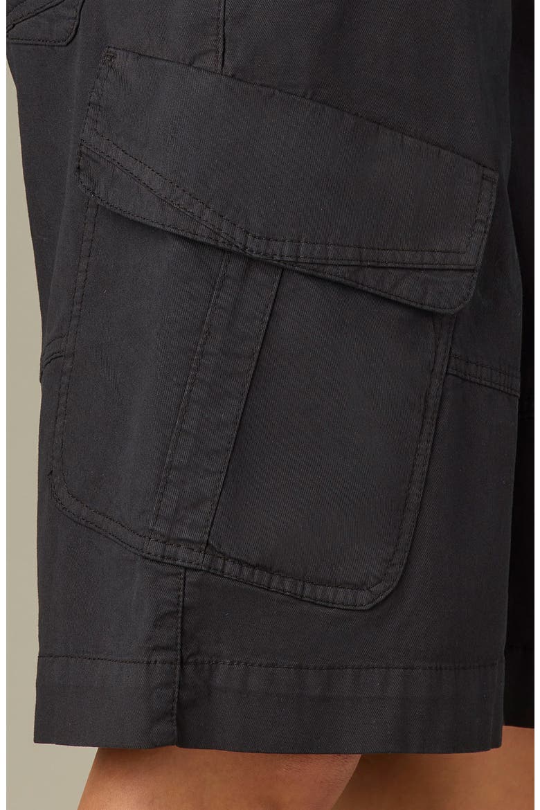 Skyrise Cargo Bermuda Shorts, Alternate, color, BLACK