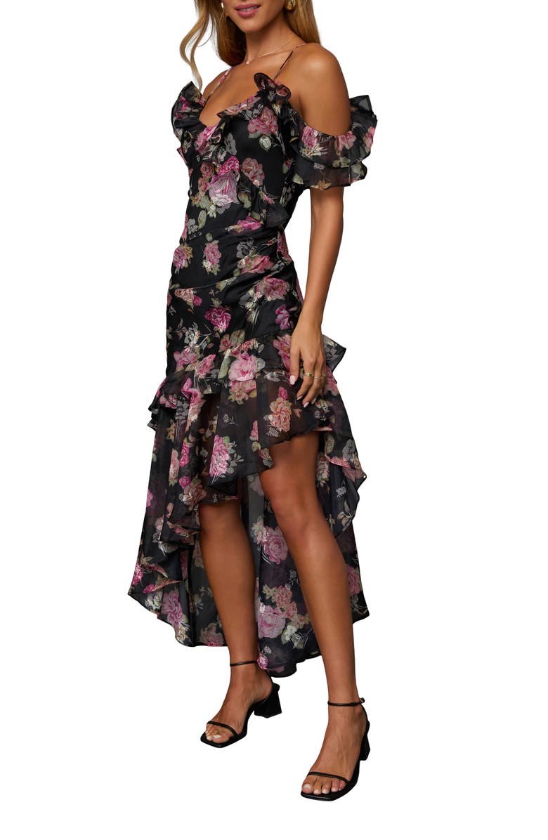 VICI Collection Chelsea Floral Print Off the Shoulder Ruffle Dress, Alternate, color, 