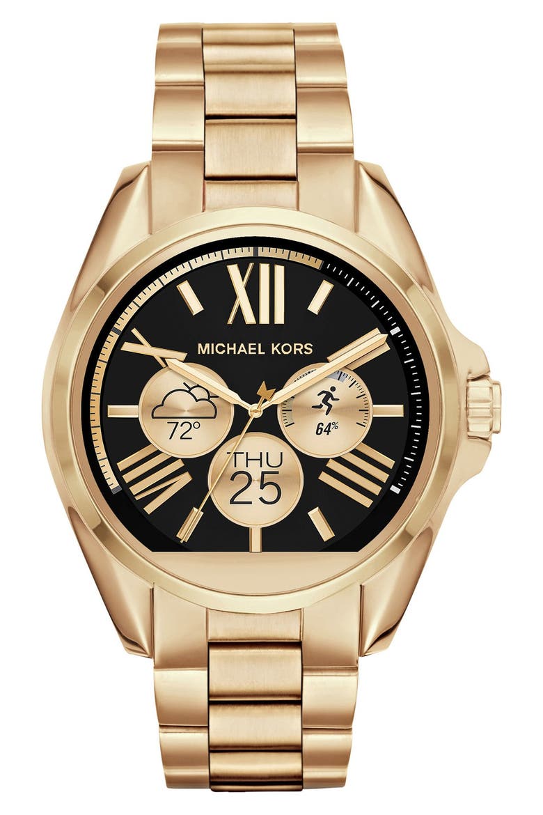 MICHAEL Michael Kors Bradshaw Access Bracelet Smart Watch, 45mm, Alternate, color, GOLD