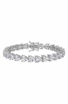 FZN Heart Cubic Zirconia Tennis Bracelet
