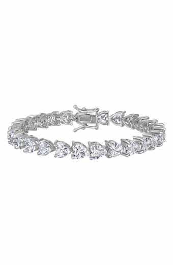 Heart Cubic Zirconia Tennis Bracelet