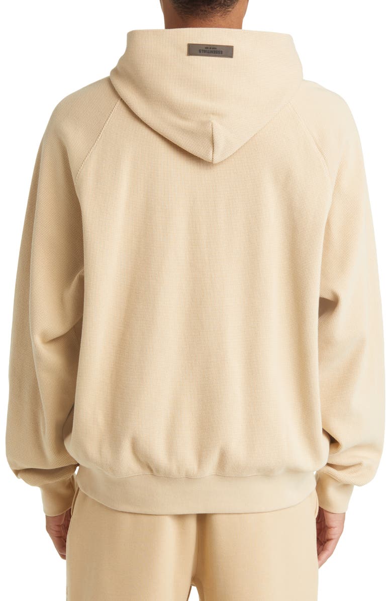 Fear of God Essentials Waffle Knit Raglan Sleeve Hoodie, Alternate, color,