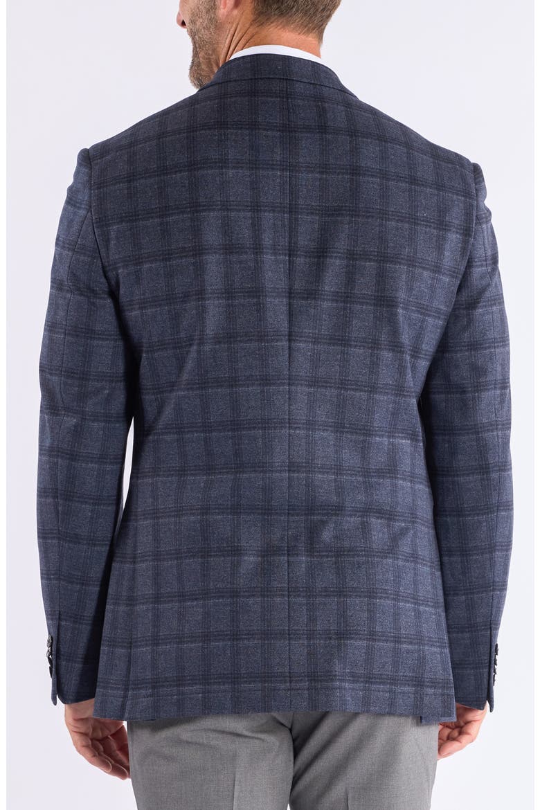 Plaid Knit Sport Coat, Alternate, color, BLUE