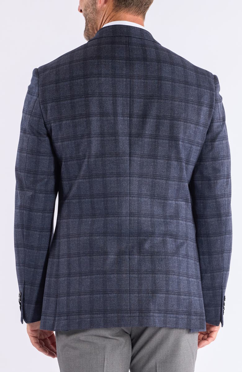SAVILE ROW CO Plaid Knit Sport Coat, Alternate, color, Blue