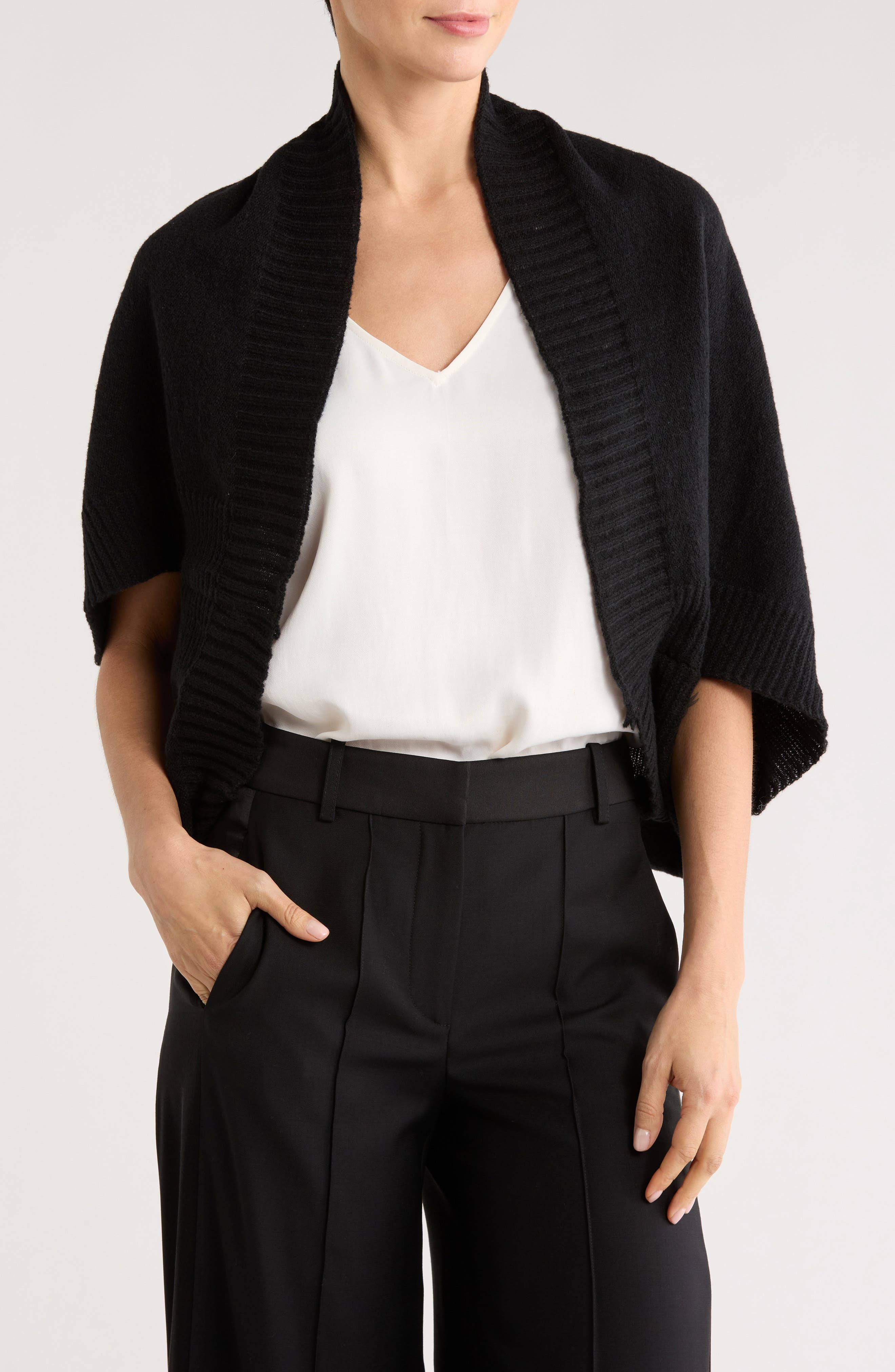 Melrose and Market Rib Knit Cocoon Shrug