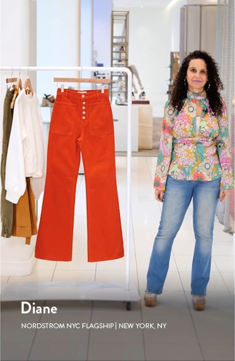The Lou Button Fly Flare Jeans, sales video thumbnail