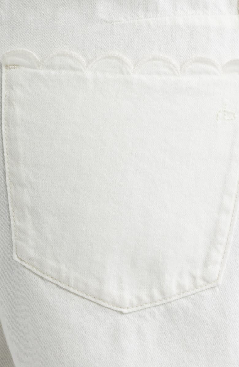 rag & bone Ultra Featherweight Nolan Drawstring Denim Shorts, Alternate, color, White Scallop