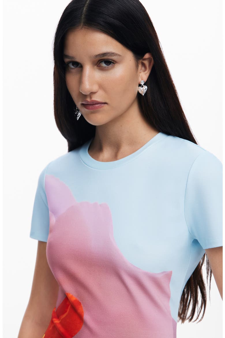 Short Sleeve Midi Dress, Alternate, color, BLUE