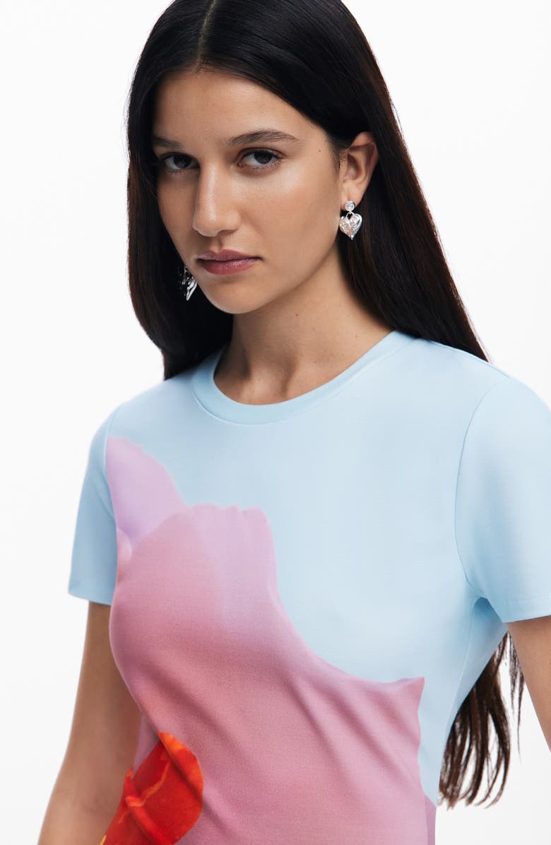 Desigual Short Sleeve Midi Dress, Alternate, color, 