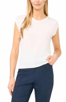 V-Neck Cap Sleeve Sweater Vest