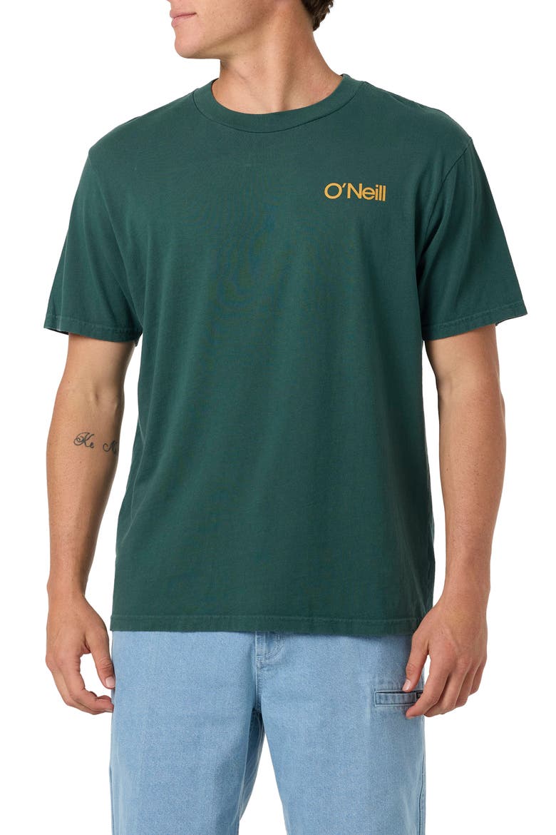 OG Curl Graphic T-Shirt, Main, color, DARK FOREST