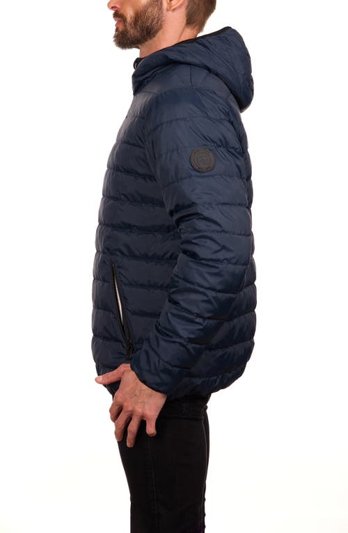 Perry Ellis Packable Puffer Jacket In Blue
