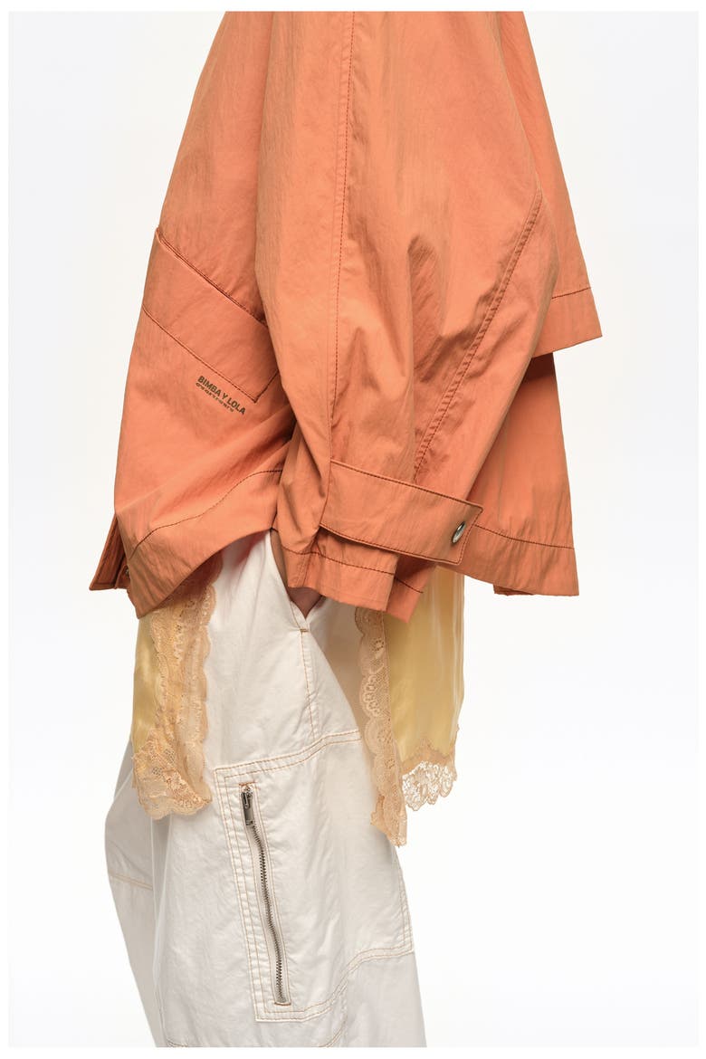 Fluid High Neck Trench, Alternate, color, ORANGE