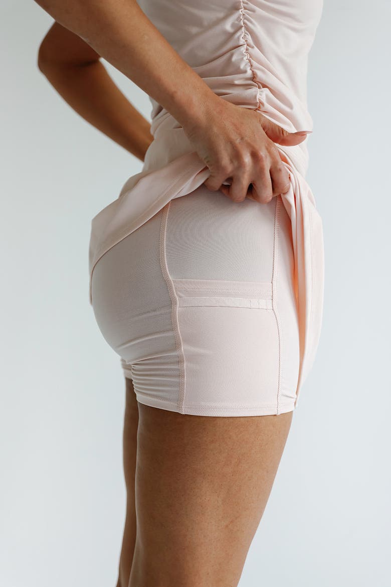 Dash Split Skort, Alternate, color, Petal