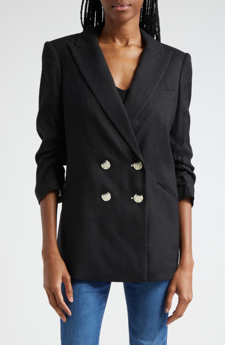 Veronica Beard Kiernan Linen Blend Dickey Jacket, Main, color,